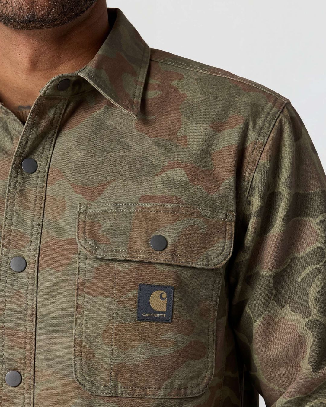 Carhartt Rugged Flex Relaxed Fit Canvas Fleece-Lined Shirt
