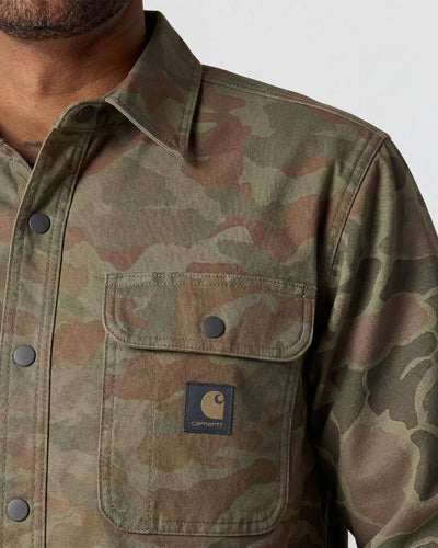 Carhartt Rugged Flex Relaxed Fit Canvas Fleece-Lined Shirt