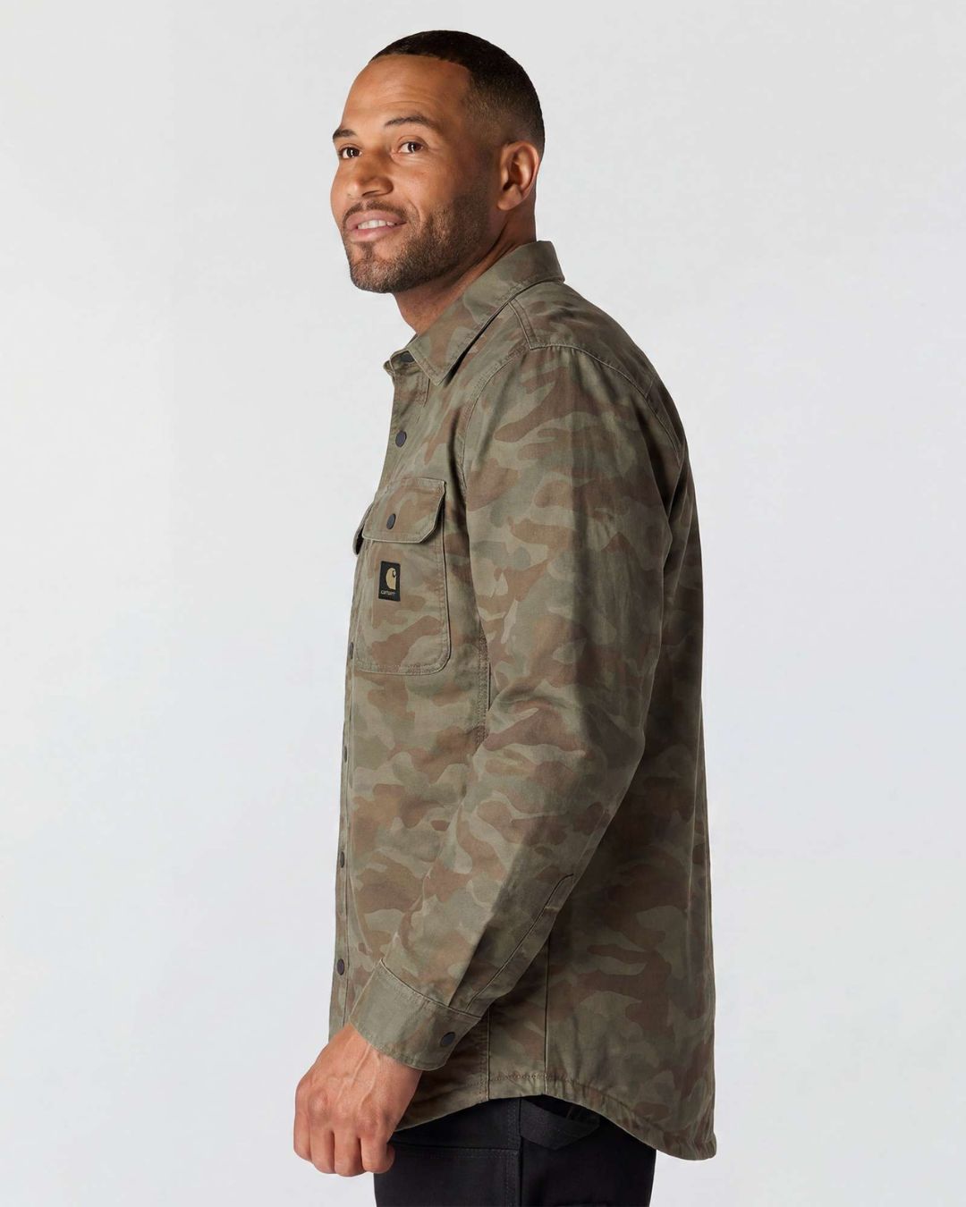 Carhartt Rugged Flex Relaxed Fit Canvas Fleece-Lined Shirt