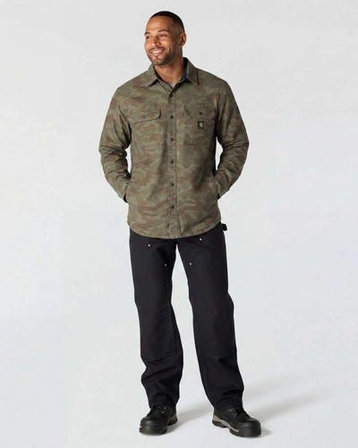 Carhartt Rugged Flex Relaxed Fit Canvas Fleece-Lined Shirt