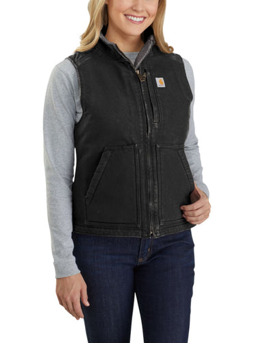 Carhartt Womens Washed Duck Mock Neck Vest