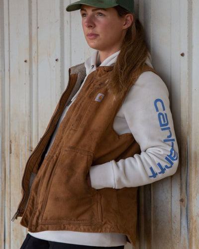Carhartt Womens Washed Duck Mock Neck Vest