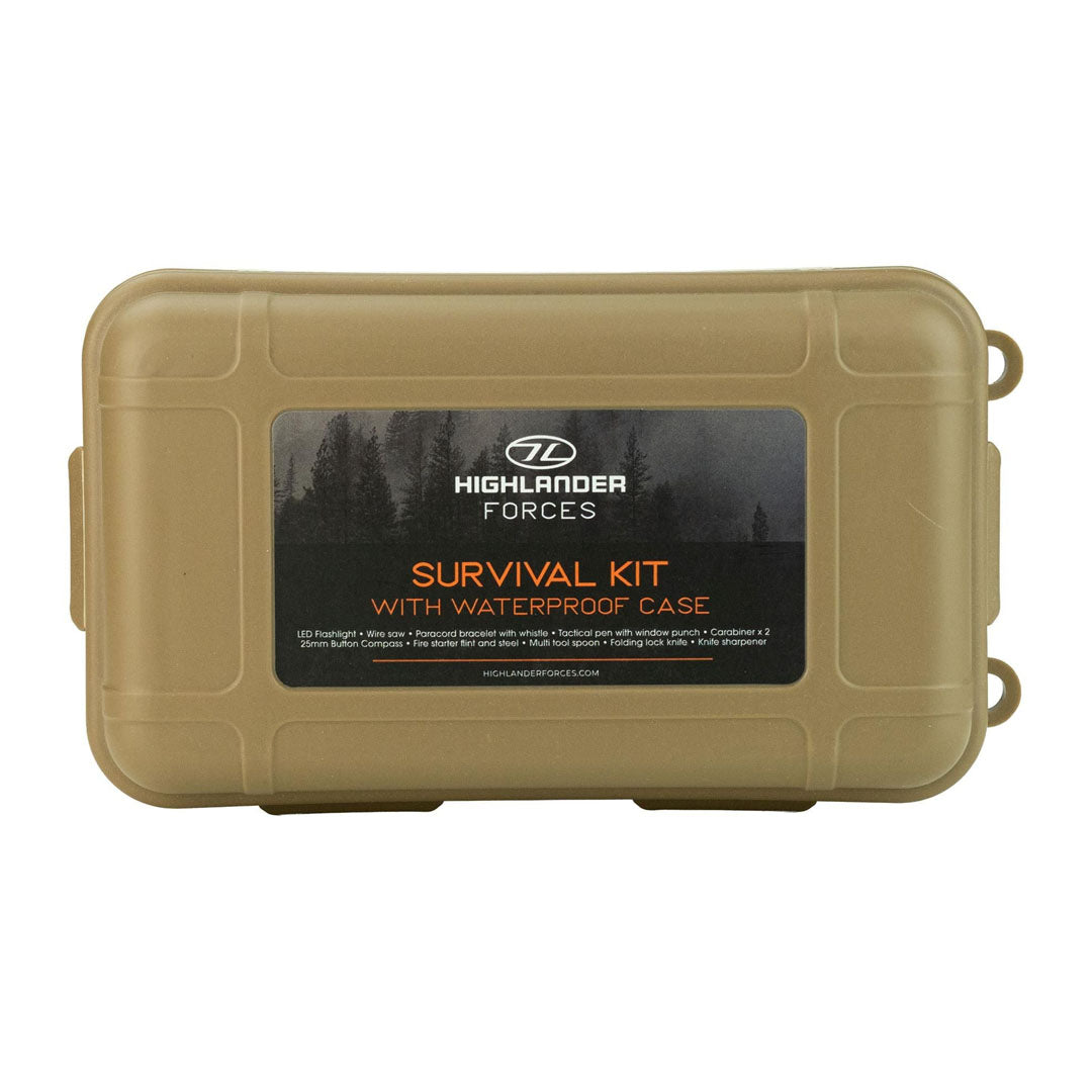 Highlander Survival Kit With Waterproof Case