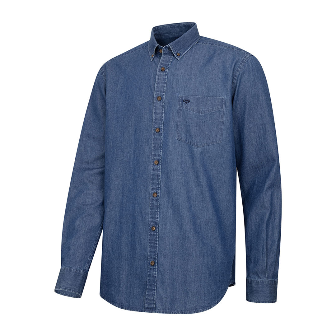Hoggs Of Fife Archerfield Long Sleeved Denim Shirt