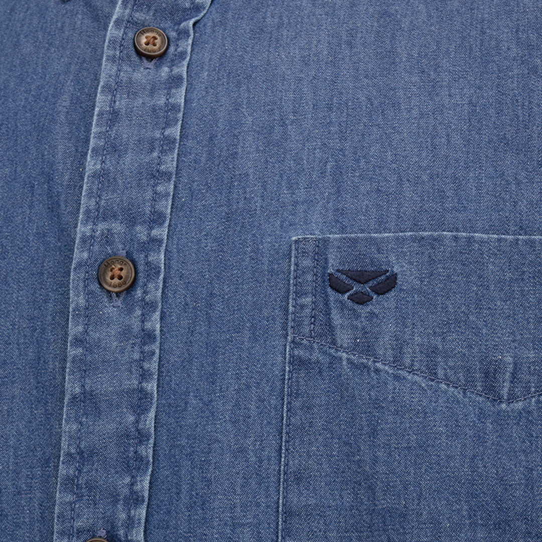 Hoggs Of Fife Archerfield Long Sleeved Denim Shirt