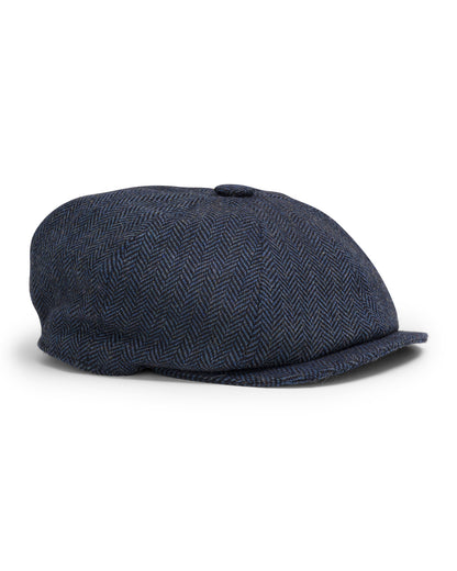 Hoggs of Fife Herringbone Tweed Baker Boy Cap
