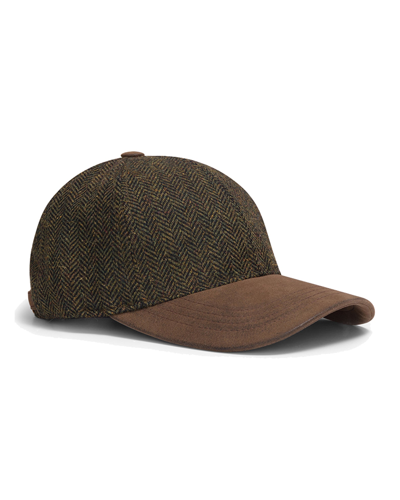 Hoggs of Fife Herringbone Tweed Baseball Cap