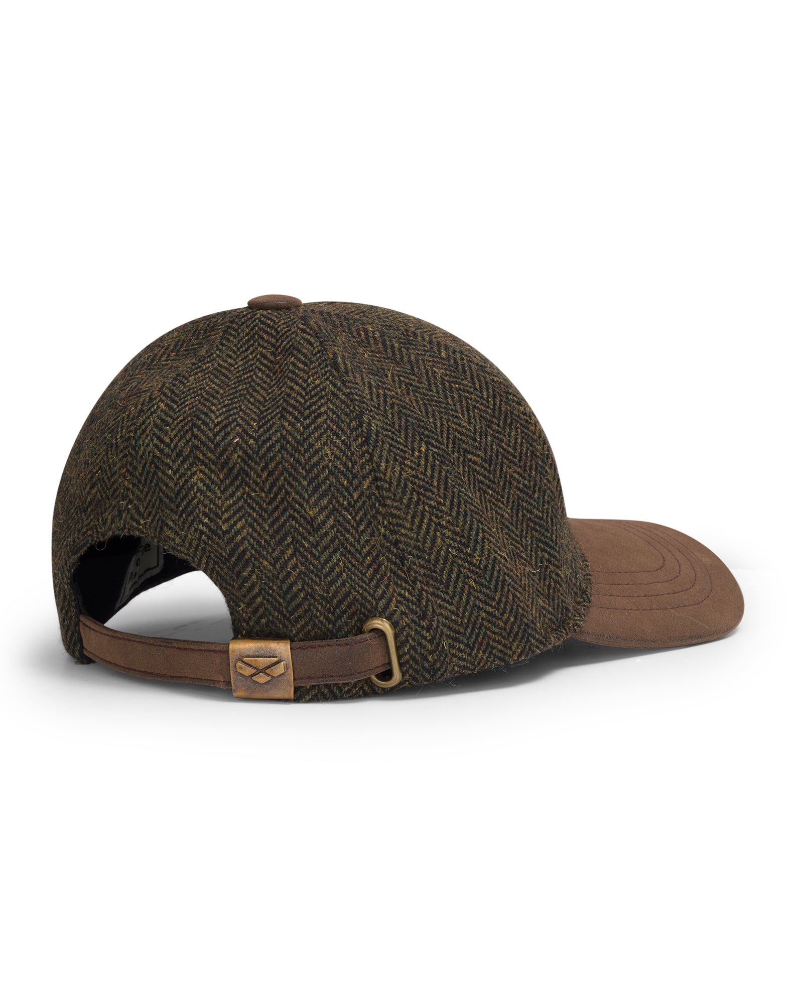 Hoggs of Fife Herringbone Tweed Baseball Cap