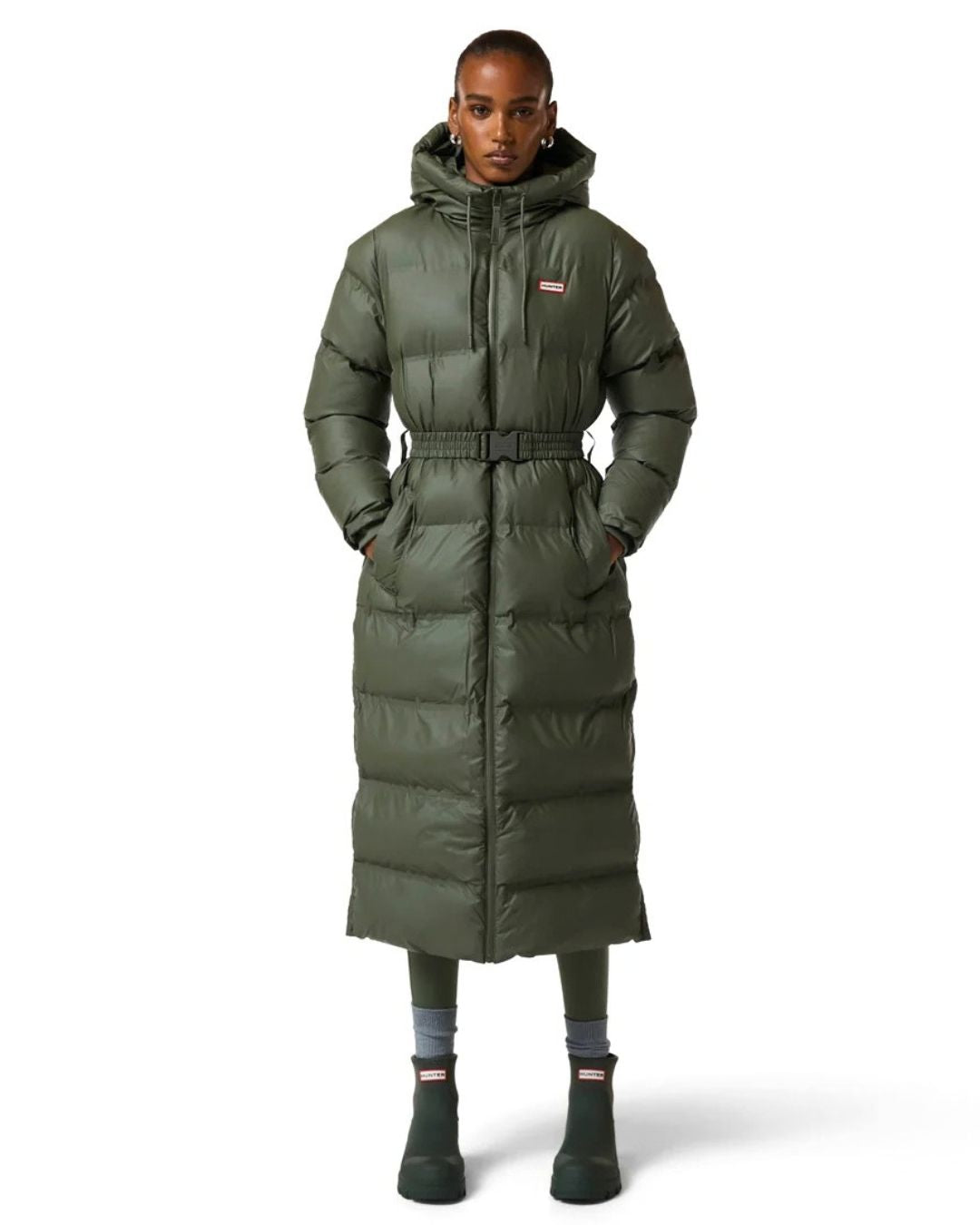 Hunter Hutchison Sonic Welded PU Womens Long Puffer Jacket