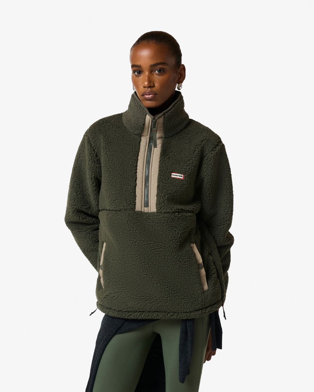 Hunter Tiorga 1/4 Zip Borg Fleece Top