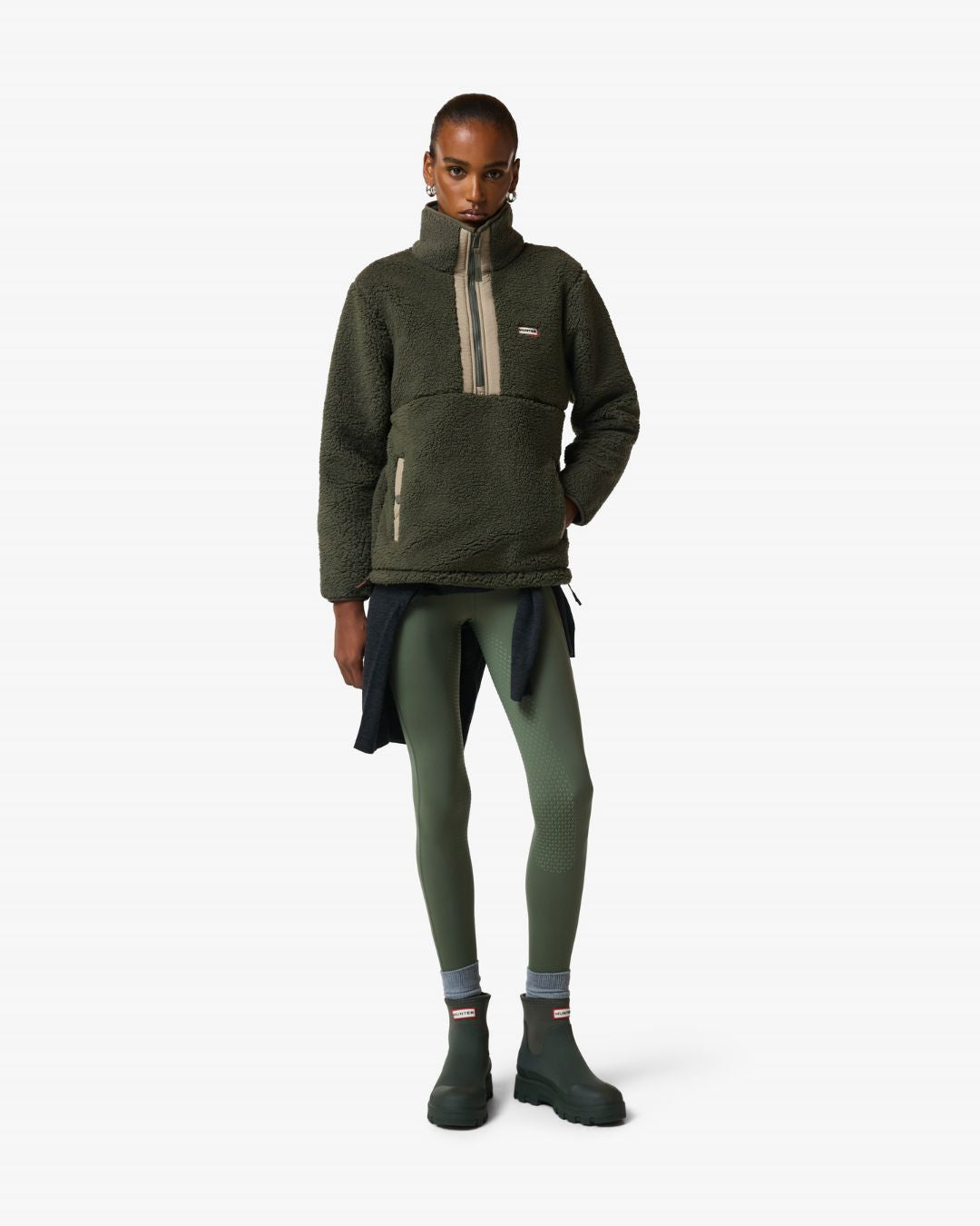 Hunter Tiorga 1/4 Zip Borg Fleece Top