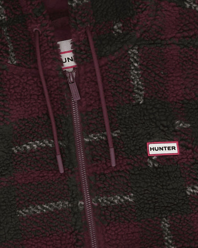 Hunter Womens Bonelle Tartan Borg Fleece Jacket