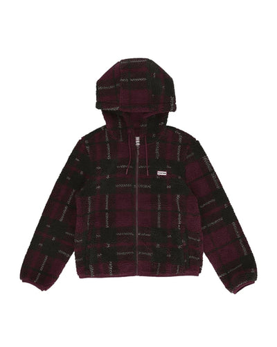 Hunter Womens Bonelle Tartan Borg Fleece Jacket