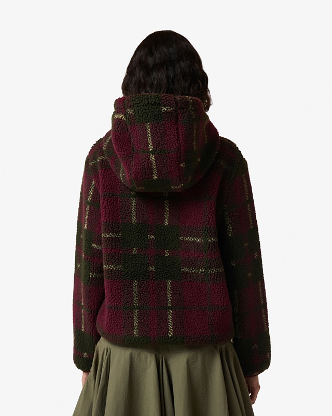Hunter Womens Bonelle Tartan Borg Fleece Jacket