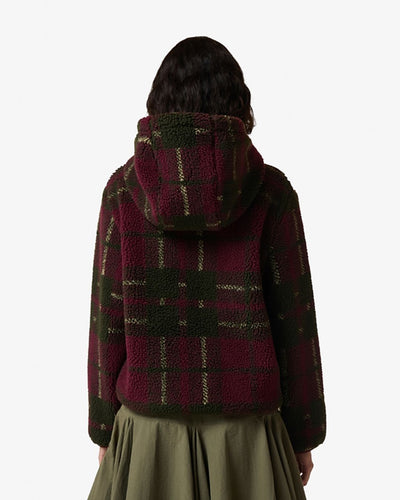 Hunter Womens Bonelle Tartan Borg Fleece Jacket