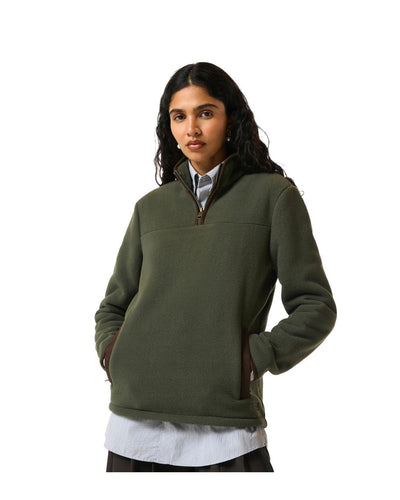 Hunter Womens Originals Microfleece 1/4 Zip Long Sleeve Top