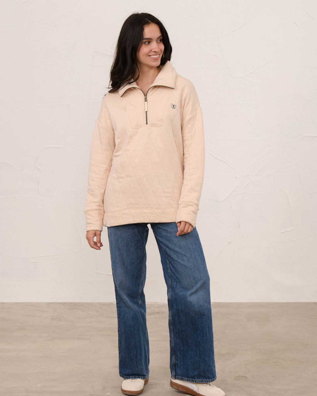 Lighthouse Ladies Cameron Quilted 1/4 Zip Sweatshirt