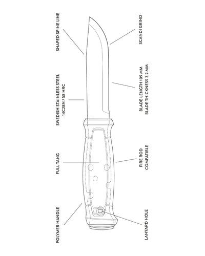 Mora Garberg (S) With Leather Sheath
