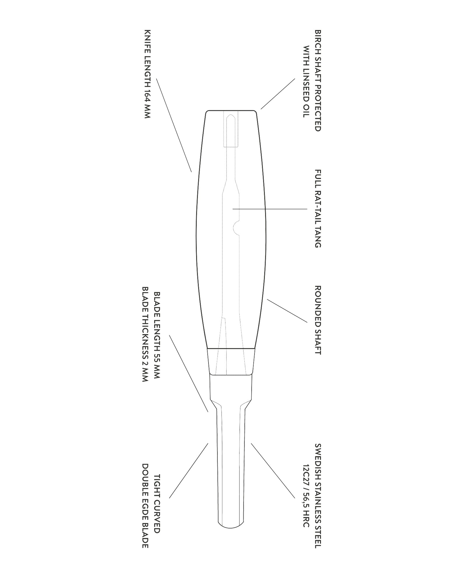 Mora Hook Knife 163 Spoon Knife