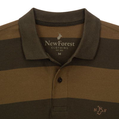 New Forest Striped Pique Polo Shirt
