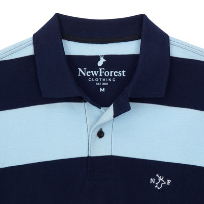 New Forest Striped Pique Polo Shirt