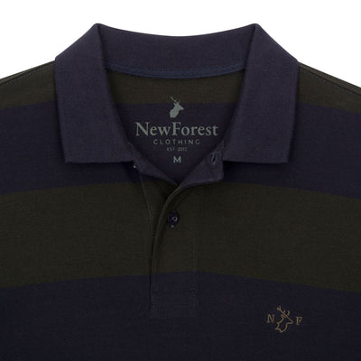 New Forest Striped Pique Polo Shirt