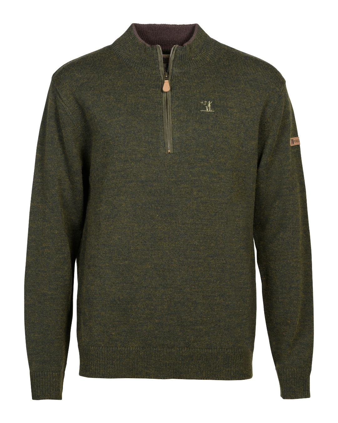 Percussion Iceland Embroidered Zip-Neck Hunting Sweater