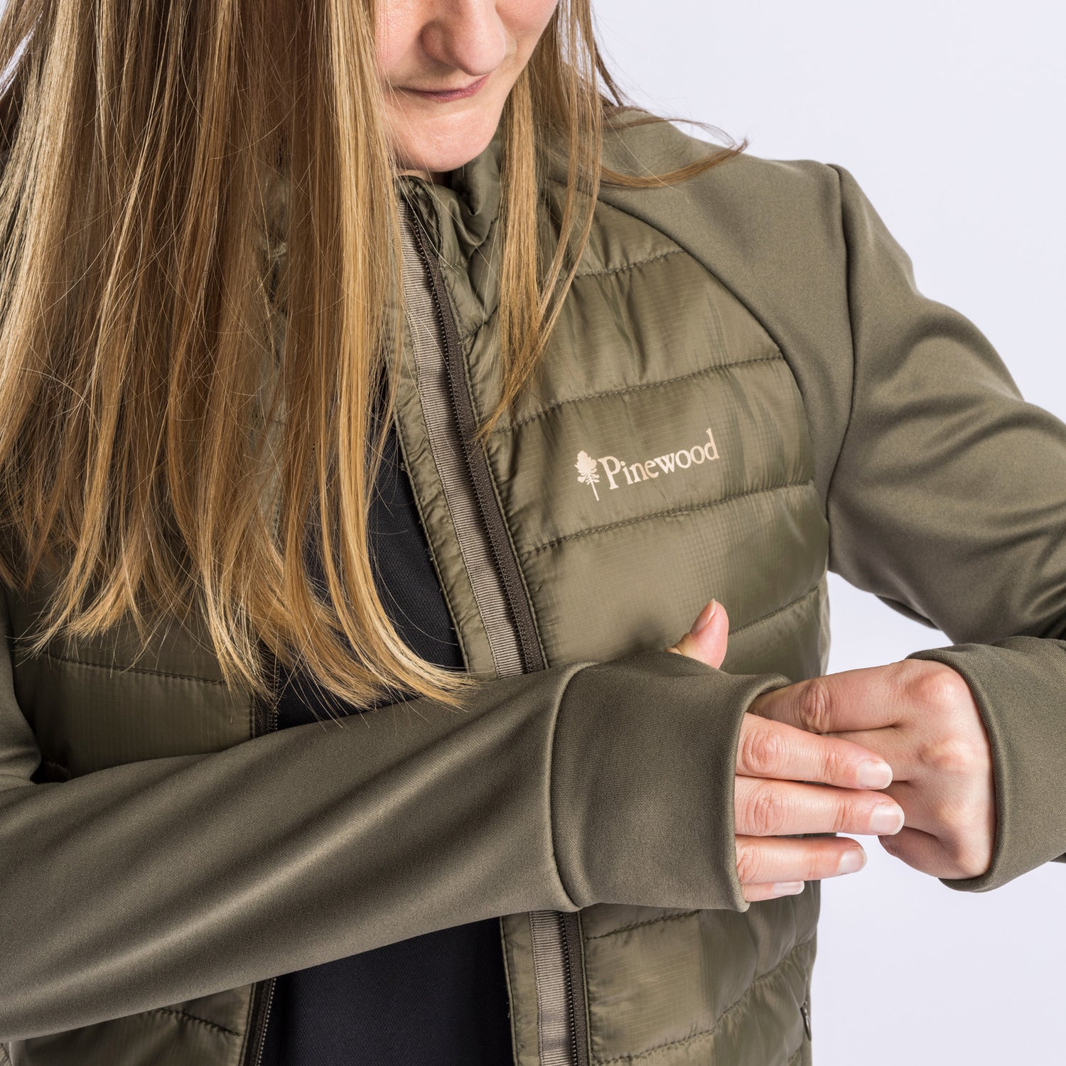 Pinewood Ladies Finnveden Hybrid Power Fleece Jacket
