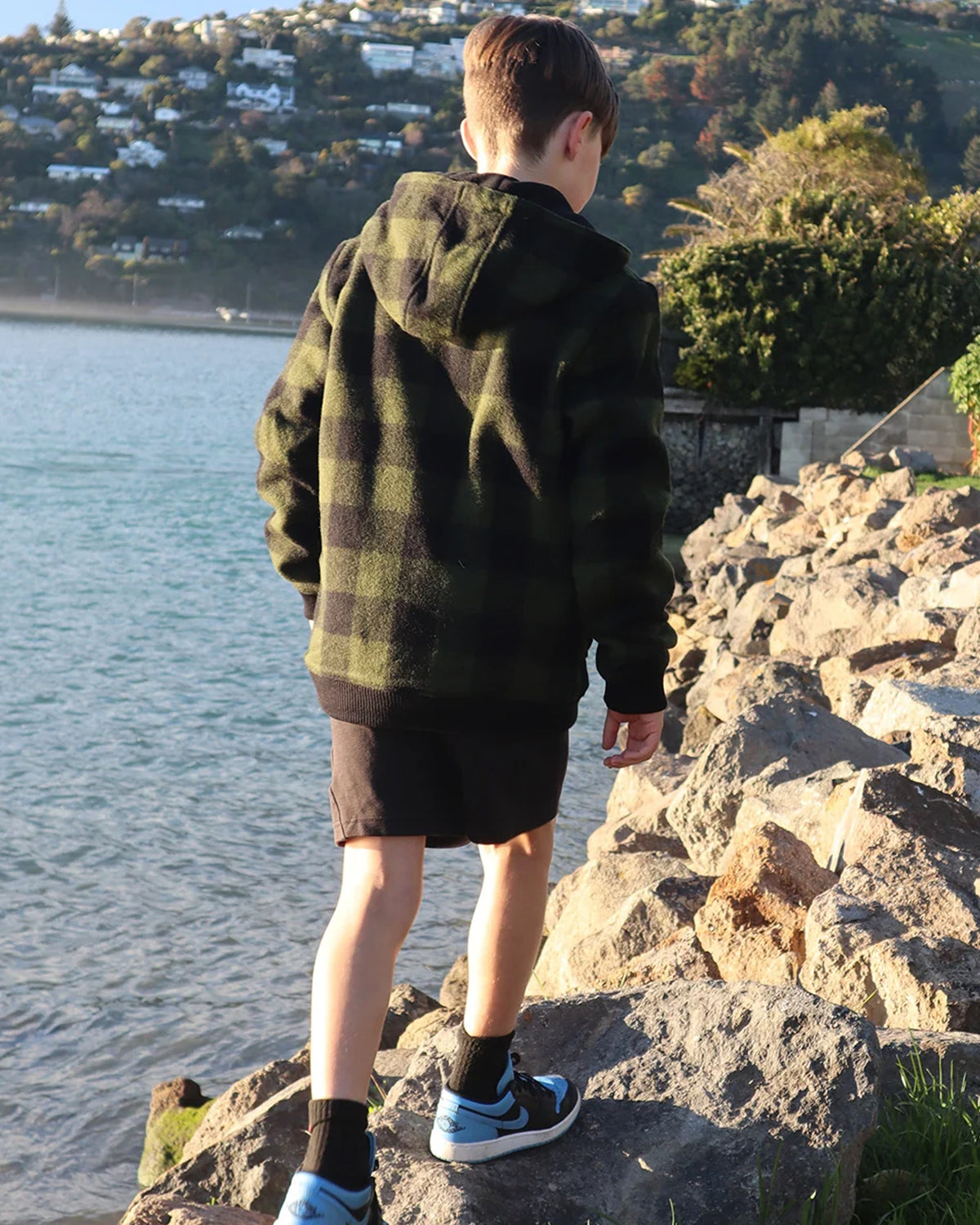 Swanndri Crooked River Kid’s Wool Hoodie