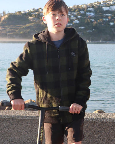Swanndri Crooked River Kid’s Wool Hoodie