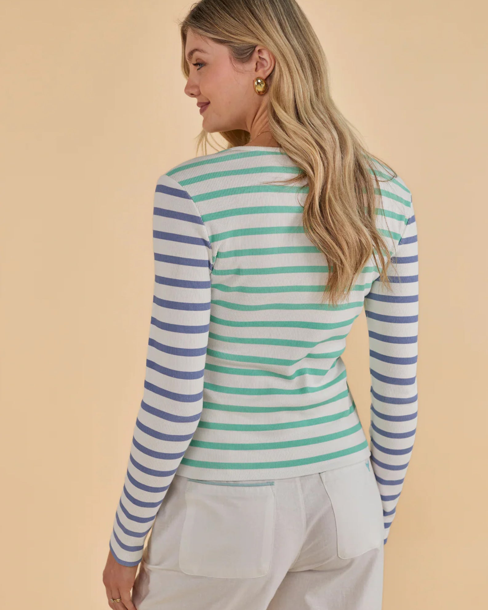 Whale of a Time Womens Henley Long Sleeve T-Shirt