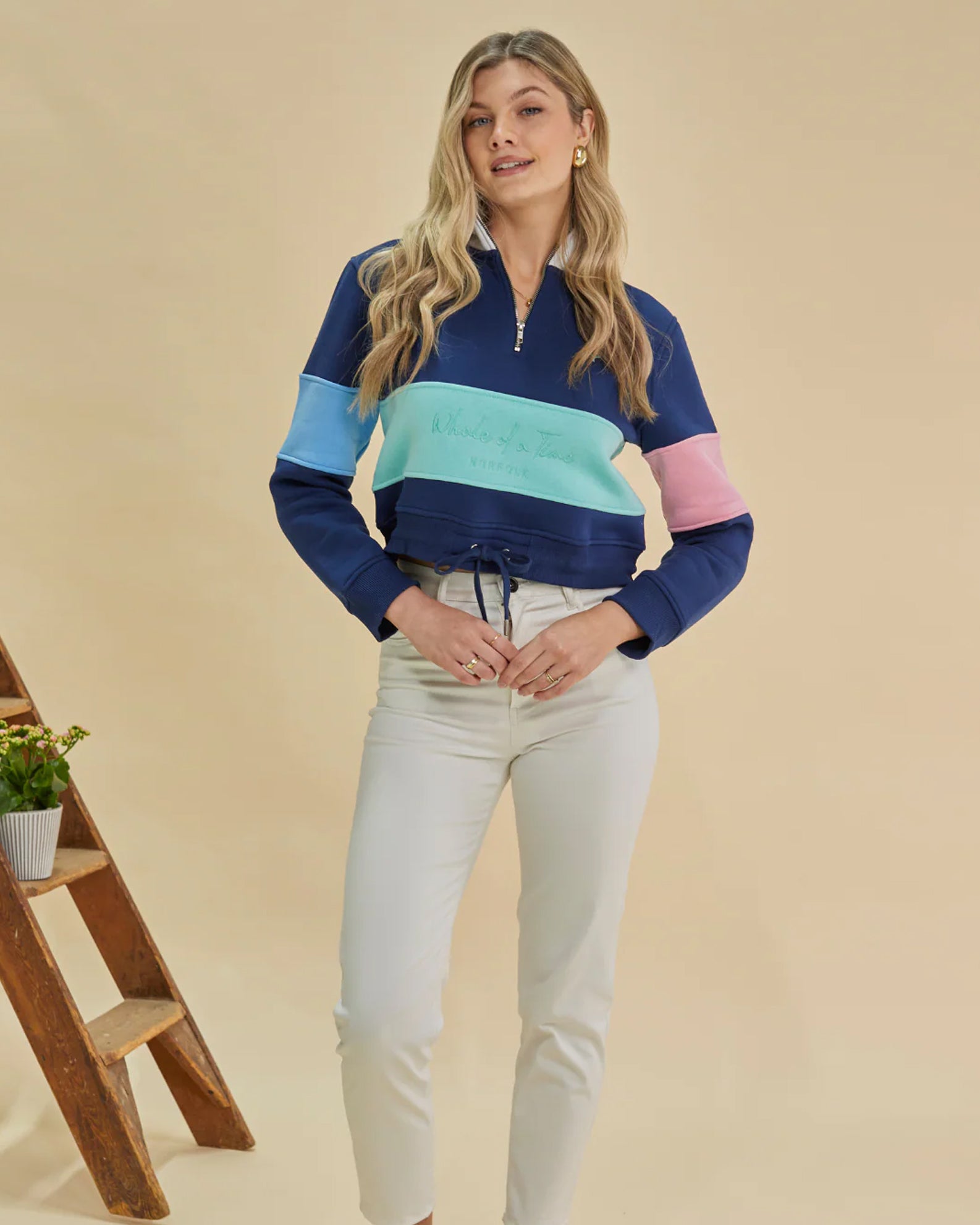 Whale of a Time Womens Kingsbridge Quarter Zip