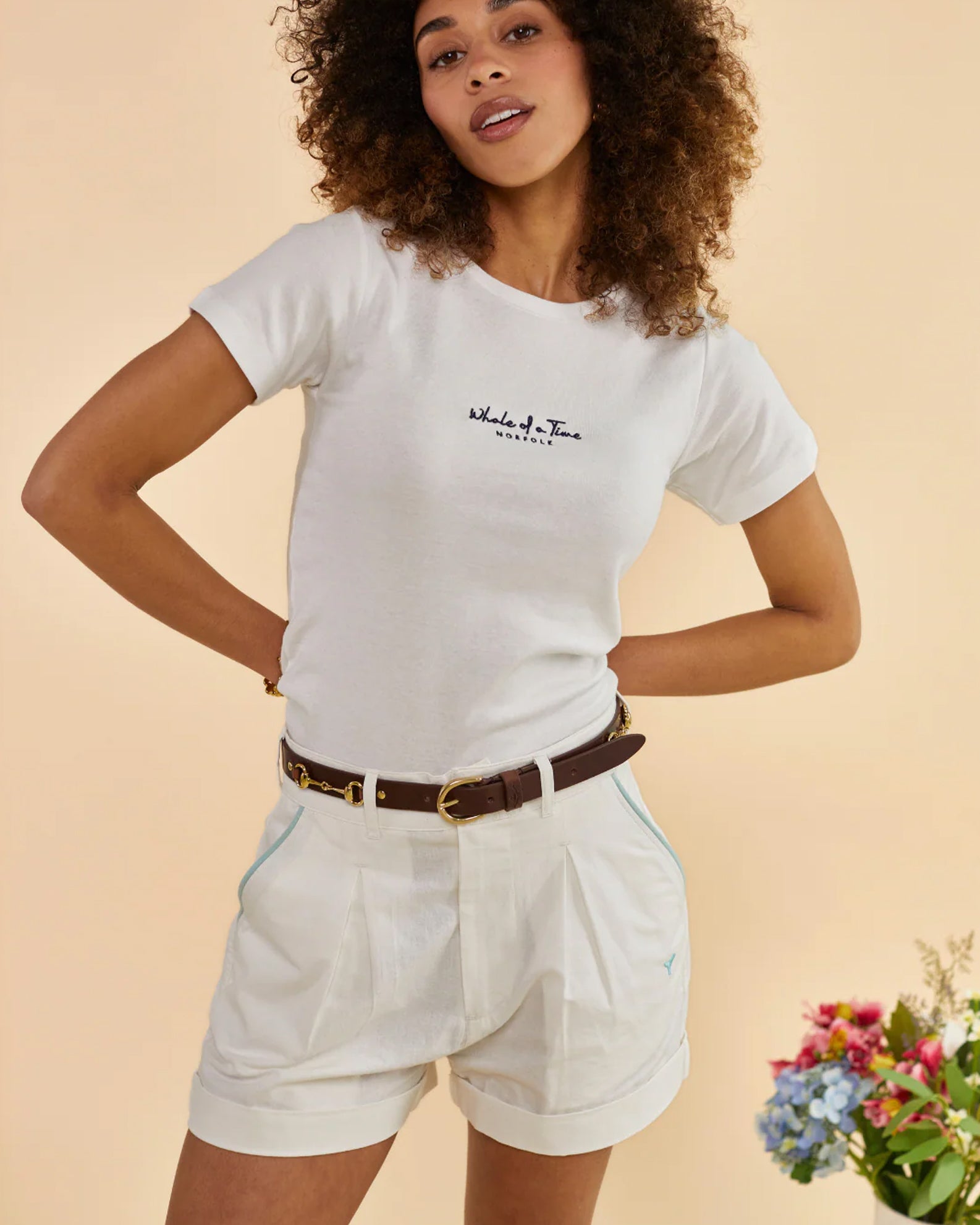 Whale of a Time Womens Oban Linen Shorts