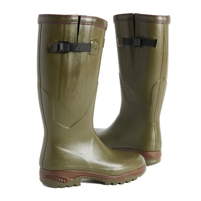 Olive green rubber boots, perfect for country clothing - Aigle Parcours 2 ISO Wellington Boots
