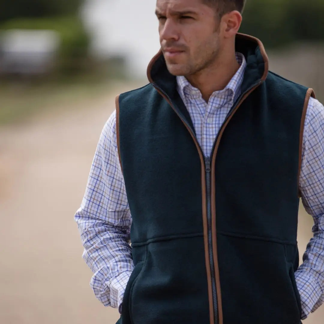 Gilet Sans Manches Alan Paine - 1/4 Zip, 100% Laine Geelong, Noir, Taille L, Occasion Parfait état