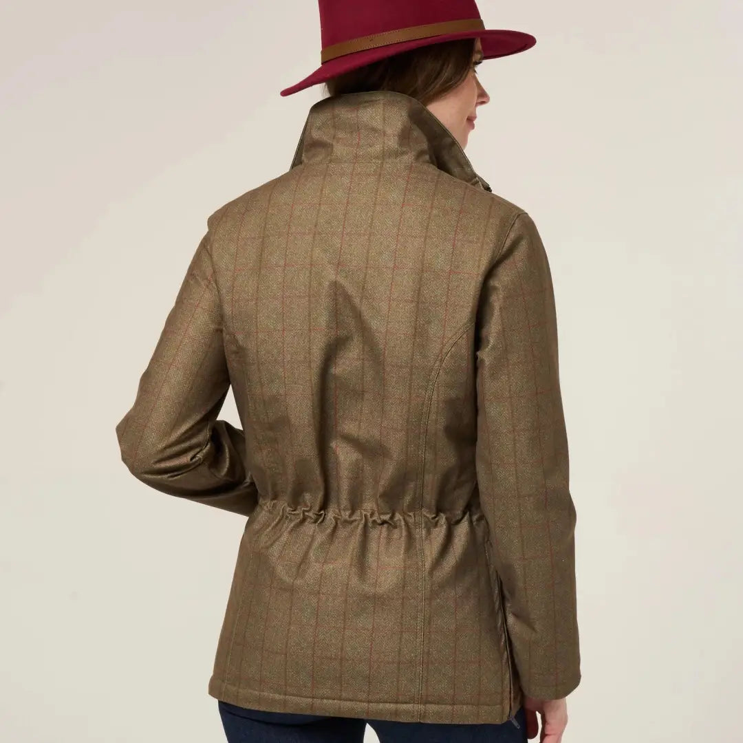 Luxurious Didsmere Ladies coat with adjustable waist and high collar to stay warm