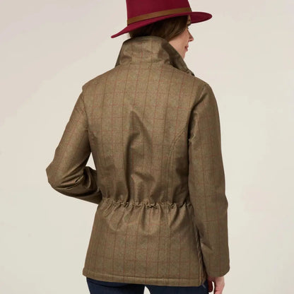 Luxurious Didsmere Ladies coat with adjustable waist and high collar to stay warm
