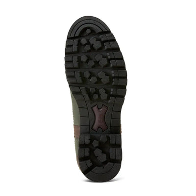 Rugged black rubber sole with deep treads on Ariat Wexford Lug Waterproof Chelsea Boots