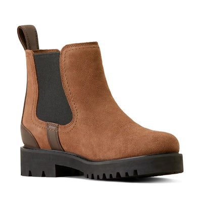 Brown leather Chelsea boots with chunky sole, perfect for country clothing or hunting