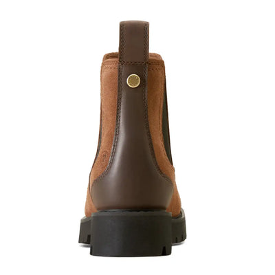 Brown leather Ariat Wexford Lug Chelsea Boots with chunky sole perfect for country clothing