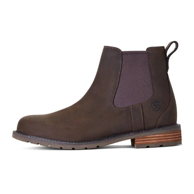 Brown Grain Leather Chelsea Boot with Elastic Side, Ariat Wexford Fully Waterproof Style
