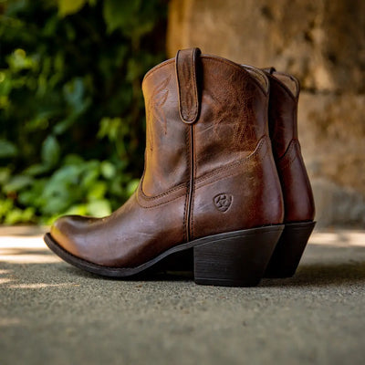 Brown leather Ariat Womens Darlin Western Boots perfect for country clothing and outdoors