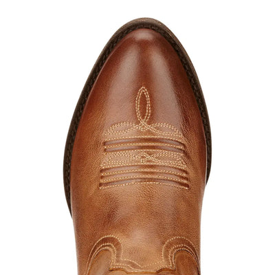 Brown leather Ariat Womens Darlin Western Boots with fancy stitching for country clothing