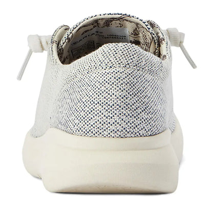 White mesh sneaker with thick sole, perfect for country clothing and outdoor adventures