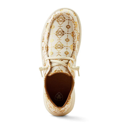 Beige and gold slip-on Ariat Womens Hilo Casual Shoes for stylish country clothing and outdoors
