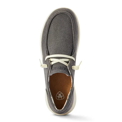 Gray Ariat Womens Hilo Casual Shoes with white laces, perfect for country clothing and outdoors