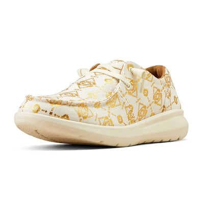 Ariat Womens Hilo Casual Shoes in cream floral pattern for stylish country clothing