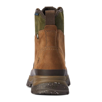Rugged brown leather Ariat Womens Moresby Waterproof Boots for hunting and outdoors