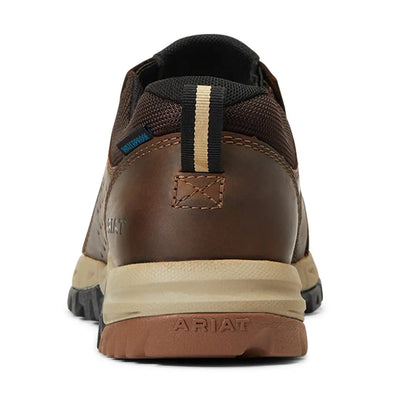 Brown leather Ariat Womens Skyline Slip On Waterproof Shoes with rugged sole and trim