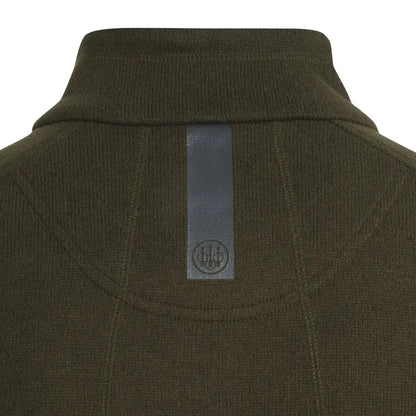 Olive green Beretta Abisko zip fleece jacket back view perfect for country clothing